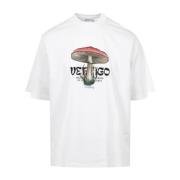 Vertigo Mushroom Print Hvid T-Shirt