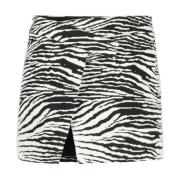 Clow Zebra-Print Mini Nederdel