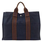 Brugt Hermès taske i brun lærred