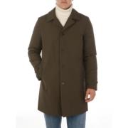 Mat Waxed Single-Breasted Coat