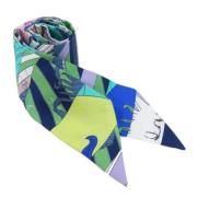 Brugt Multifarvet Silke Hermès Tørklæde