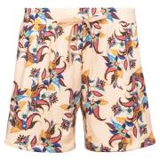 Damer Alma Shorts - Vanilla Multicolor Paisley