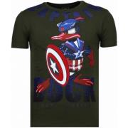 Captain Duck Rhinestone - Herre T-Shirt - 6007G