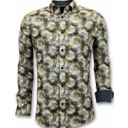 Luksus Skjorter til Mænd med Digitalt Print - Slim Fit Skjorte - 3053