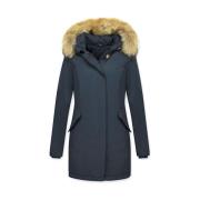 Varme vinterjakker til kvinder - Lang uldjakke - LB280PM-B