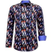 Italienske skjorter med fjerprint online - 3092