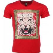 Seje Skjorter med Tigerprint - Herre T-Shirt - 1415R