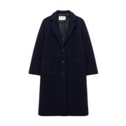 Elegant Michelle Single-Breasted Wool Coat