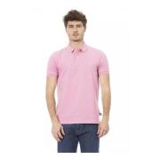Herre Pink Broderet Polo Shirt