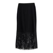 Hana fringe skirt black