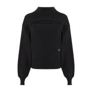Sorte Sweaters med Blød Pasform og Stilfuldt Design