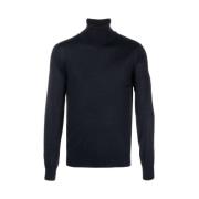 Blå Turtleneck Sweater til Mænd
