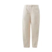 Ivory Loose Fit Straight Jeans