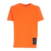 Logo Label Crewneck T-Shirt Orange