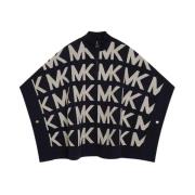 Ribbet turtleneck cape sweater
