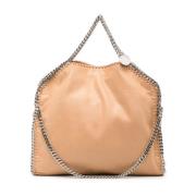 Beige Falabella Taske med Hamret Tekstur og Cruelty-Free Læder