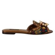 Flade sandaler med blomsterprint