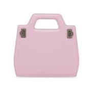 Pink Gancini Læder Håndtaske