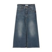 Fashionista Jeans: Blå Denim, Wide Leg, Oversized Fit