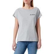Grå Bomuld T-shirt med Hjerte Logo