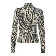 Stilfuld Zebra Print Bluse