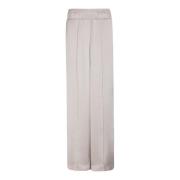 Elegante hvide bukser med bredt ben
