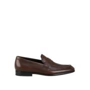 Stilfulde Brun Ruskind Loafers med Penny Bar