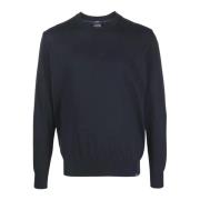 Blå Bomuld Crewneck Sweater 23411575