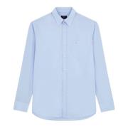 Bomuld Poplin Button Down Skjorte i Himmelblå C0P3001