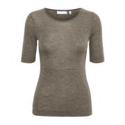 Stilfuld Brun Melange T-Shirt