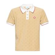 Polo shirt med fløjlsmønster
