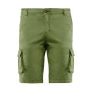 Stretch Gabardine Cargo Shorts