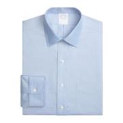 Lysblå Regular Fit Non-Iron Stretch Bomuldsskjorte med Ainsley Krave