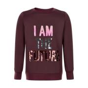 Bordeaux Sequin Sweatshirt - Jeg Er Fremtiden
