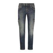 Slim Cargo Denim med Plaque