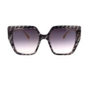 Glamourøse Oversized Geometriske Solbriller