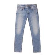 Blå Slim Fit Jeans med Autentisk Look