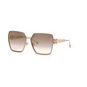 Sunglasses i Shiny Rose Gold med Brown Gradient/Mirror Gold Linser