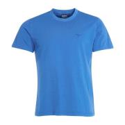 Marineblå Garment Dyed T-Shirt med Barbour Broderi