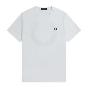 T-shirt med grafisk print af laurbærkrans på bagsiden