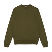 Grøn Uld Crew Neck Sweater