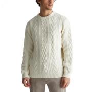 Crewneck Sweater med Flettede Snoninger