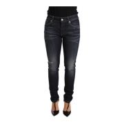 Blå Vask Slim Skinny Denim Jeans