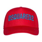 Rød Hat med Logo Broderi