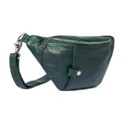 Grøn Læder Bæltetaske