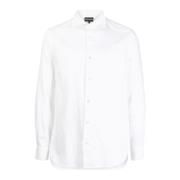 Hvid REGULAR FIT Skjorte med All Over Ørne Logo