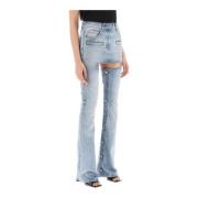 Nederdelsinspirerede Jeans med Udskæring