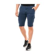 Beige Multi-Lomme Bermuda Shorts