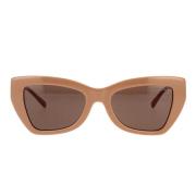 Unikke Cat-Eye solbriller med brun ramme og matchende linser
