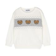 Hvid Teddy Bear Sweater til Børn